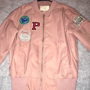 Blush Pink Bomber Jacket